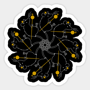 Rat King (dark mode) Sticker